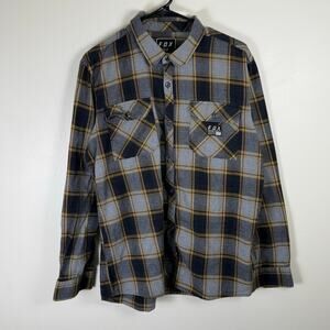 fox mens button up western shirt size xl